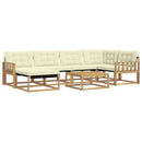 Udendørs sofagruppe 7 pcs Hvid og cremefarvet 79 x 79 x 37 cm