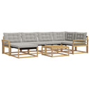 Udendørs sofagruppe 7 pcs Hvid og lysegrå 79 x 79 x 37 cm