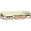 Udendørs sofagruppe 7 pcs Hvid og cremefarvet 79 x 79 x 37 cm