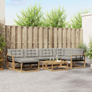 Udendørs sofagruppe 7 pcs Hvid og lysegrå 79 x 79 x 37 cm