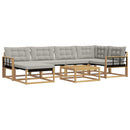 Udendørs sofagruppe 7 pcs Hvid og lysegrå 79 x 79 x 37 cm