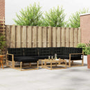 Udendørs sofagruppe 7 pcs Hvid og sort 79 x 79 x 37 cm