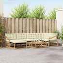 Udendørs sofagruppe 7 pcs Hvid og cremefarvet 79 x 79 x 37 cm
