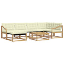 Udendørs sofagruppe 7 pcs Hvid og cremefarvet 79 x 79 x 37 cm