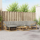 Udendørs sofagruppe 7 pcs Hvid og lysegrå 79 x 79 x 37 cm