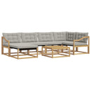 Udendørs sofagruppe 7 pcs Hvid og lysegrå 79 x 79 x 37 cm