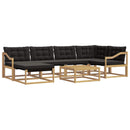 Udendørs sofagruppe 7 pcs Hvid og sort 79 x 79 x 37 cm