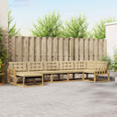 Udendørs sofagruppe med pude 7 pcs Hvid og Beige