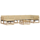 Udendørs sofagruppe 8 pcs Hvid og Beige 79 x 79 x 37 cm