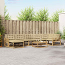 Udendørs sofagruppe 8 pcs Hvid og Beige 79 x 79 x 37 cm