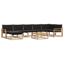 Udendørs sofagruppe 8 pcs Hvid og sort 79 x 79 x 37 cm