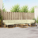 Udendørs sofagruppe 8 pcs Hvid og cremefarvet 79 x 79 x 37 cm