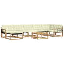 Udendørs sofagruppe 8 pcs Hvid og cremefarvet 79 x 79 x 37 cm