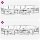 Udendørs sofagruppe 8 pcs Hvid og cremefarvet 79 x 79 x 37 cm