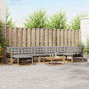 Udendørs sofagruppe 8 pcs Hvid og lysegrå 79 x 79 x 37 cm