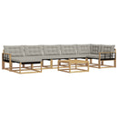 Udendørs sofagruppe 8 pcs Hvid og lysegrå 79 x 79 x 37 cm