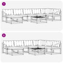 Udendørs sofagruppe 8 pcs Hvid og lysegrå 79 x 79 x 37 cm
