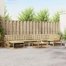 Udendørs sofagruppe 8 pcs Hvid og Beige 79 x 79 x 37 cm