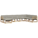 Udendørs sofagruppe 8 pcs Hvid og lysegrå 404 x 245,5 x 73 cm