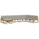 Udendørs sofagruppe 8 pcs Hvid og lysegrå 406 x 247,5 x 73 cm