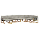 Udendørs sofagruppe 8 pcs Hvid og lysegrå 406 x 247,5 x 73 cm