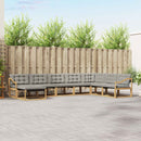 Udendørs sofagruppe 8 pcs Hvid og lysegrå 404 x 245,5 x 73 cm