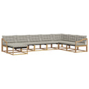 Udendørs sofagruppe 8 pcs Hvid og lysegrå 404 x 245,5 x 73 cm