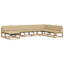 Udendørs sofagruppe med pude 8 pcs Hvid og Beige