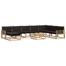 Udendørs sofagruppe 9 pcs Hvid og sort 79 x 79 x 37 cm