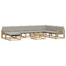 Udendørs sofagruppe 9 pcs Hvid og lysegrå 79 x 79 x 37 cm