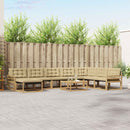 Udendørs sofagruppe 9 pcs Hvid og Beige Massivt Akacietræ