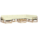 Udendørs sofagruppe 9 pcs Hvid og cremefarvet 79 x 79 x 37 cm