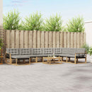 Udendørs sofagruppe 9 pcs Hvid og lysegrå 79 x 79 x 37 cm