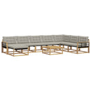Udendørs sofagruppe 9 pcs Hvid og lysegrå 79 x 79 x 37 cm
