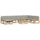 Udendørs sofagruppe 9 pcs Hvid og lysegrå 79 x 79 x 37 cm