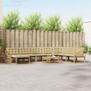 Udendørs sofagruppe 9 pcs Hvid og Beige 79 x 79 x 37 cm