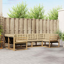 Udendørs sofagruppe med pude 6 pcs Hvid og Beige