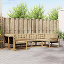 Udendørs sofagruppe med pude 6 pcs Hvid og Beige