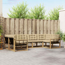 Udendørs sofagruppe med pude 6 pcs Hvid og Beige