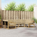 Udendørs sofagruppe med pude 6 pcs Hvid og Beige