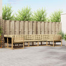 Udendørs sofagruppe med pude 7 pcs Hvid og Beige