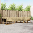 Udendørs sofagruppe med pude 7 pcs Hvid og Beige