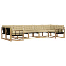 Udendørs sofagruppe med pude 7 pcs Hvid og Beige