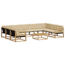 Udendørs sofagruppe med pude 10 pcs Hvid og Beige