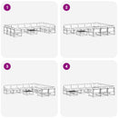 Udendørs sofagruppe med pude 11 pcs Hvid og sort