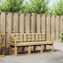Udendørs sofagruppe med pude 3 pcs Hvid og Beige