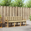 Udendørs sofagruppe med pude 3 pcs Hvid og Beige
