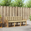 Udendørs sofagruppe med pude 3 pcs Hvid og Beige