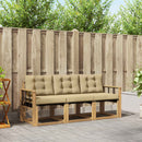 Udendørs sofagruppe med pude 3 pcs Hvid og Beige