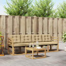 Udendørs sofagruppe med pude 5 pcs Hvid og Beige